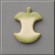 Air brushed decorated cookie in green from a 4 inch Apple Core Metal Cookie Cutter