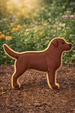 Dog-shaped cookie on a natural background with flowers from a 4.5 inch Labrador Retriever Metal Cookie Cutter