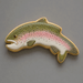 Salmon decorated cookie from a 5 inch Salmon Fish Metal Cookie Cutter