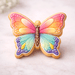 Colorful butterfly cookie from 3 inch Butterfly Metal Cookie Cutter