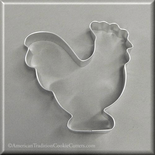 4.25 inch Rooster Metal Cookie Cutter