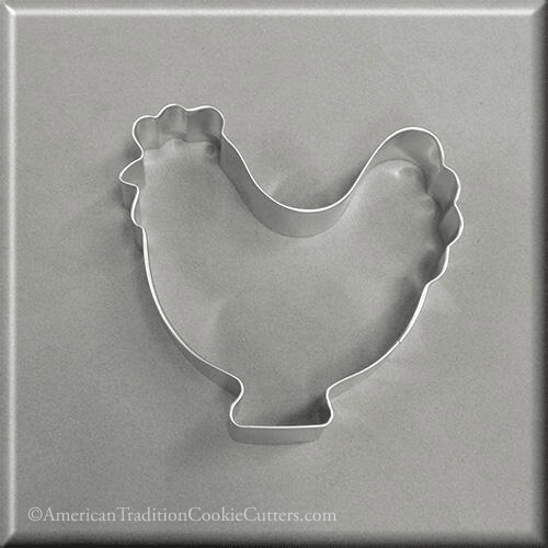 4 inch Chicken Hen Metal Cookie Cutter