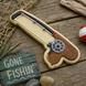 Fishing ole decorated cookie from a 6 inch Fishing Pole Metal Cookie Cutter