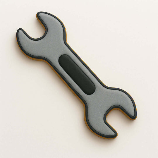 5 inch Wrench Metal Cookie Cutter in a detailed wrench shape design