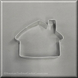 Cabin shaped cookie from a 4 inch Cabin House Metal Cookie Cutter