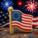 Betsy Ross flag from a 4 inch Flag Metal Cookie Cutter