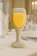 5.25" Champagne Glass Metal Cookie Cutter