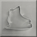 4 inch Ice Skate Metal Cookie Cutter made of tinplate steel, showing a classic ice skate shape with defined blade and boot outline, photographed on a neutral background.