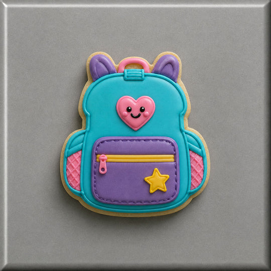 Cookie from a 3.5 inch School Backpack Metal Cookie Cutter