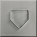 3 inch Home Plate Metal Cookie Cutter