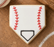 Cookie shaped like a home plate made from a 3 inch Home Plate Metal Cookie Cutter
