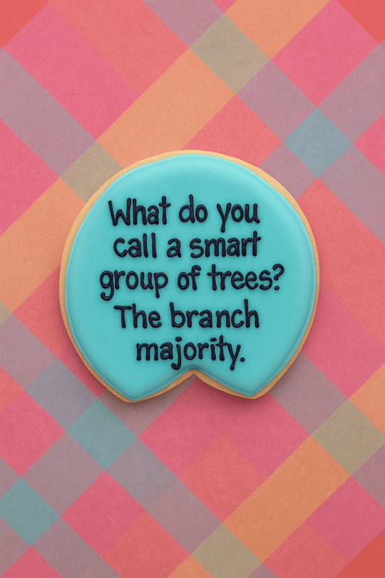 Cookie with joke from a 4.75 inch Open Mouth Shaped Metal Cookie Cutter