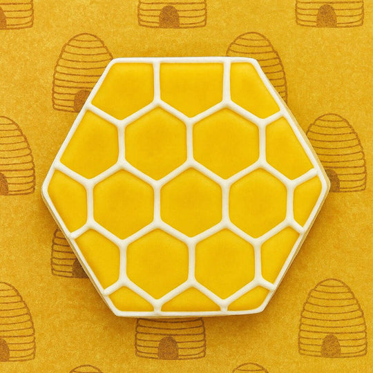  Cookie from a 4 inch Hexagon Metal Cookie Cutter