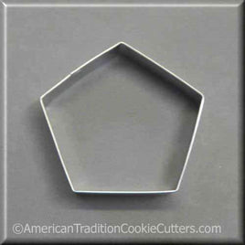 3.5" Pentagon Metal Cookie Cutter
