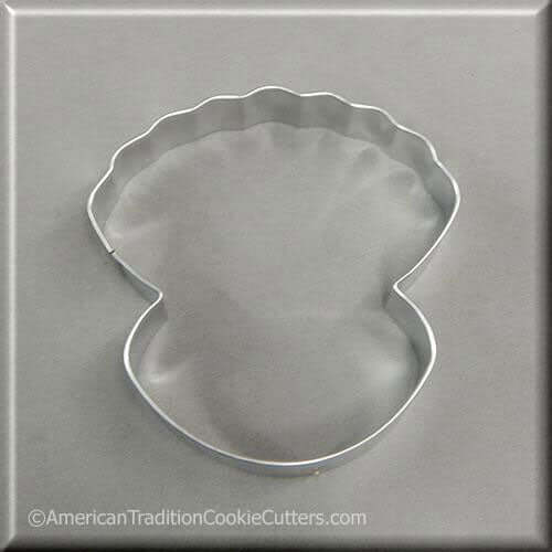 4" Oyster Clam Shell with Pearl Metal Cookie Cutter American Tradition