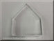 5 1/2" Gingerbread House Gable End Metal Cookie Cutter