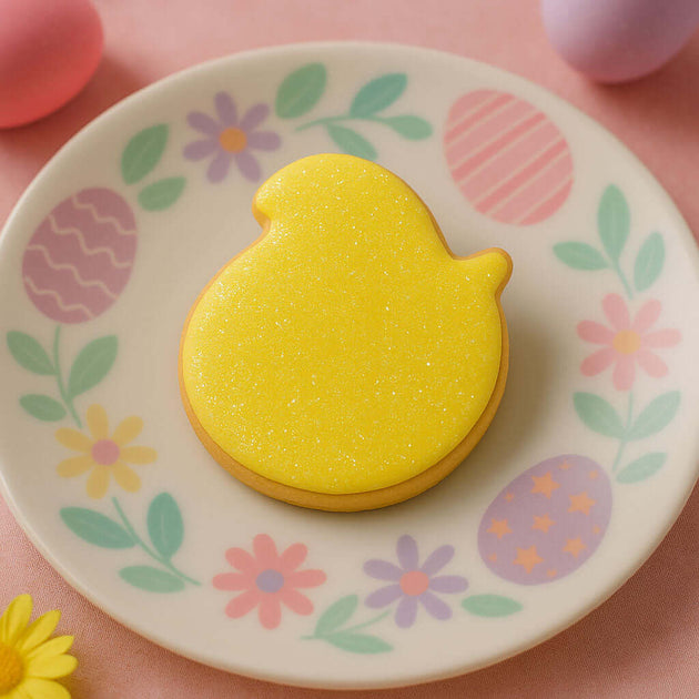 Cookie made from 2 inch Mini Baby Easter Chick Metal Cookie Cutter