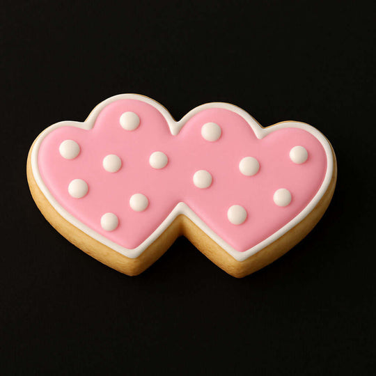 cookie from 1.75 inch Mini Double Heart Metal Cookie Cutter