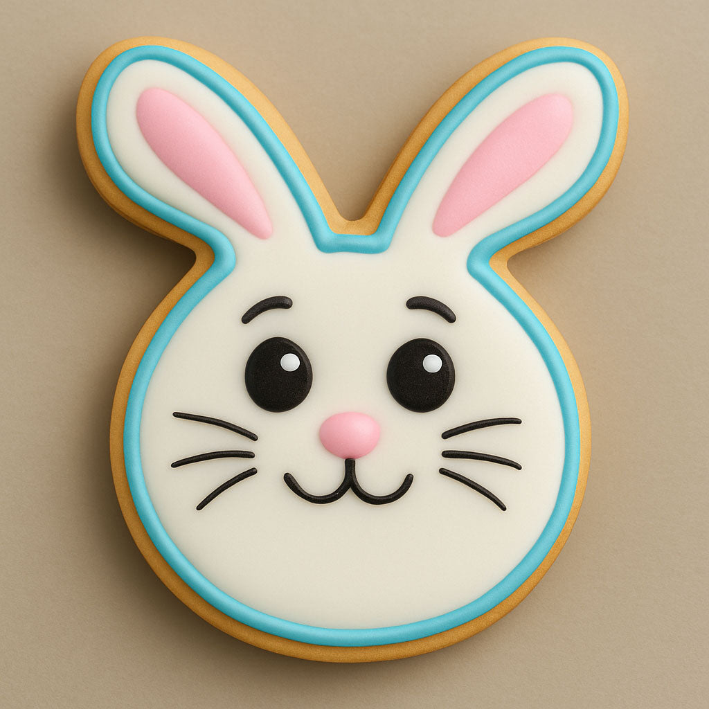 Cookie from 2 inch Mini Easter Bunny Rabbit Face Metal Cookie Cutter