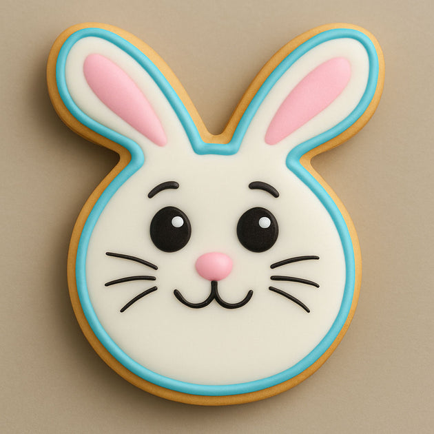 Cookie from 2 inch Mini Easter Bunny Rabbit Face Metal Cookie Cutter