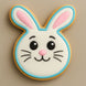 Cookie from 2 inch Mini Easter Bunny Rabbit Face Metal Cookie Cutter
