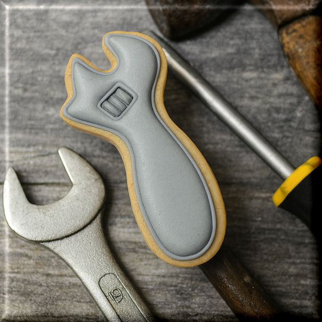 cookie from a 2 inch Mini Adjustable Wrench Metal Cookie Cutter