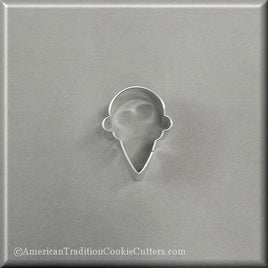 2" Mini Ice Cream Cone Metal Cookie Cutter