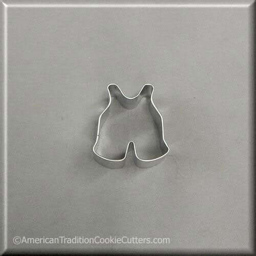 2 inch Mini Baby Overalls Metal Cookie Cutter