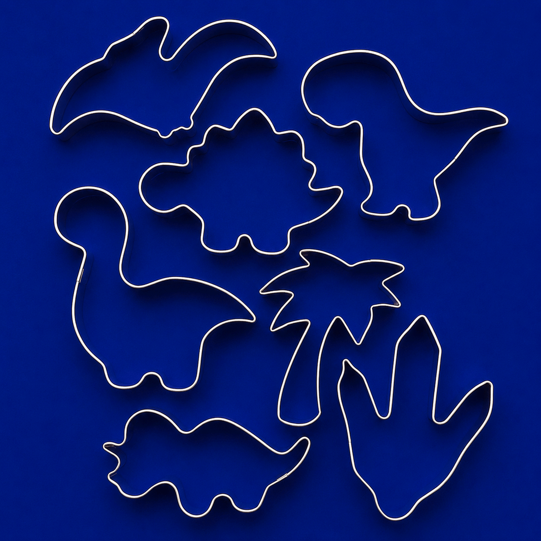 Set of Dinosaur Metal Cookie Cutters