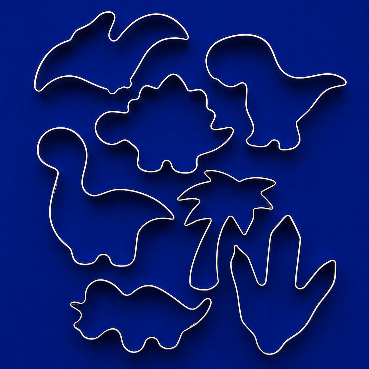 Set of Dinosaur Metal Cookie Cutters