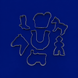 Set of metal cookie cutters with horse and cowboy designs on a blue background from a  Set of Ranch Metal Cookie Cutters