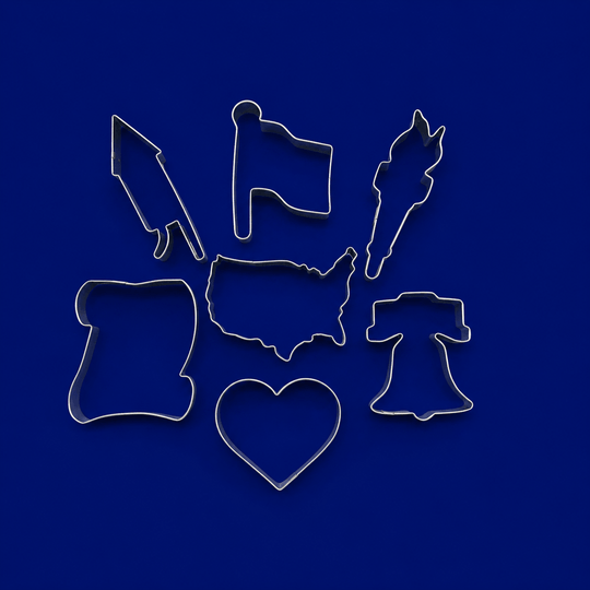 Set of Patriotic Metal Cookie Cutters