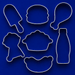 Set of Picnic Metal Cookie Cutters