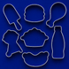 Set of Picnic Metal Cookie Cutters