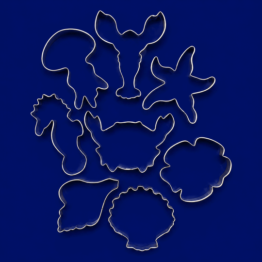 Set of Sea Ocean Metal Cookie Cutters