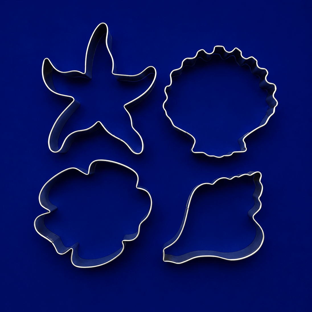 Set of Shells Sand Dollar and Starfish Metal Cookie Cutters