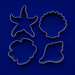 Set of Shells Sand Dollar and Starfish Metal Cookie Cutters