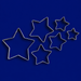 Set of 6 Stars Metal Cookie Cutters