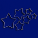 Set of 6 Stars Metal Cookie Cutters