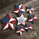 decorated cookies for patriotic theme from a Set of 6 Stars Metal Cookie Cutters