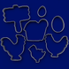 Set of Barnyard Metal Cookie Cutters
