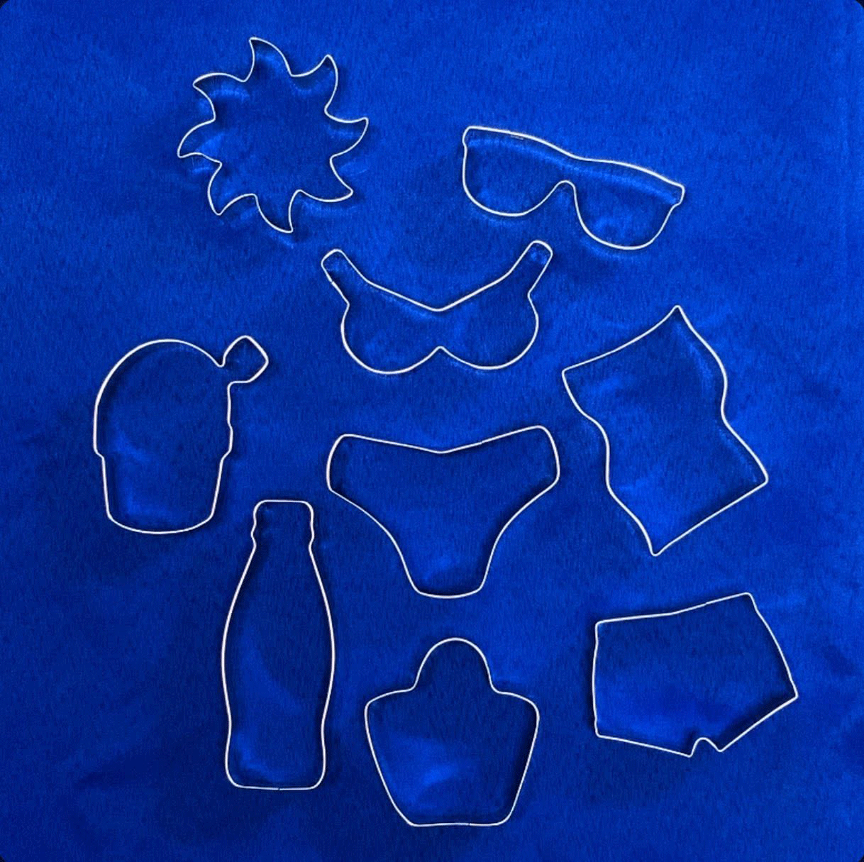 Set of Beach Metal Cookie Cutters