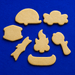 Plain cookies from a Set of Camping Metal Cookie Cutters