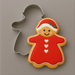 Mrs Claus decorated cookie and a 5 inch Gingerbread Girl Metal Cookie Cutter