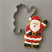 Decorated waving Santa cookie with the 3.75 inch Waving Santa Metal Cookie Cutter