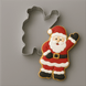 Decorated waving Santa cookie with the 3.75 inch Waving Santa Metal Cookie Cutter