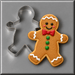Gingerbread man decorated cookie and a  5 inch Gingerbread Boy Metal Cookie Cutter
