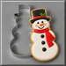 Snowman decorated cookie with a 5 inch Snowman Metal Cookie Cutter