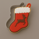 Stocking decorated cookie with a 4 inch Stocking Metal Cookie Cutter