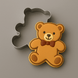 Teddy bear decorated cookie with a 3 inch Teddy Bear Metal Cookie Cutter